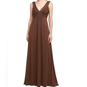 BCBG Paris Chocolate Brown Maxi Dress Size   10